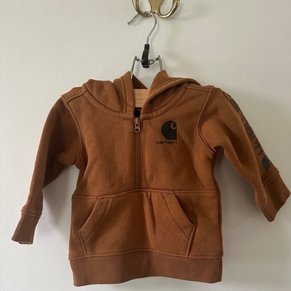 Baby Carhartt Long Sleeve Half-Zip Hoodie